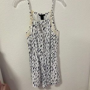 Zebra print romper Size M